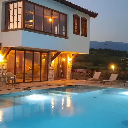 Macedonium Luxury With Big Pool & Fireplace *