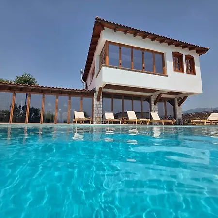 Macedonium Luxury With Big Pool & Fireplace