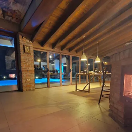 Macedonium Luxury With Big Pool & Fireplace *