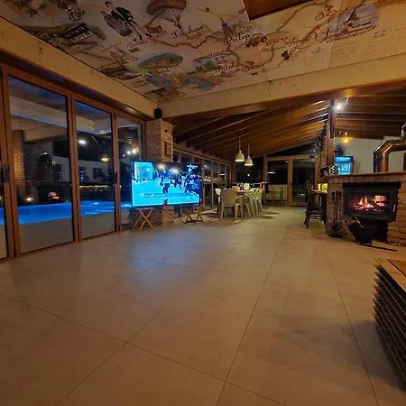 Macedonium Luxury With Big Pool & Fireplace וילה *