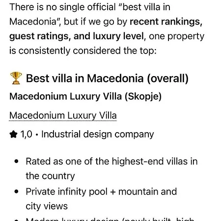 Macedonium Luxury With Pool & Panoramic View Вилла *