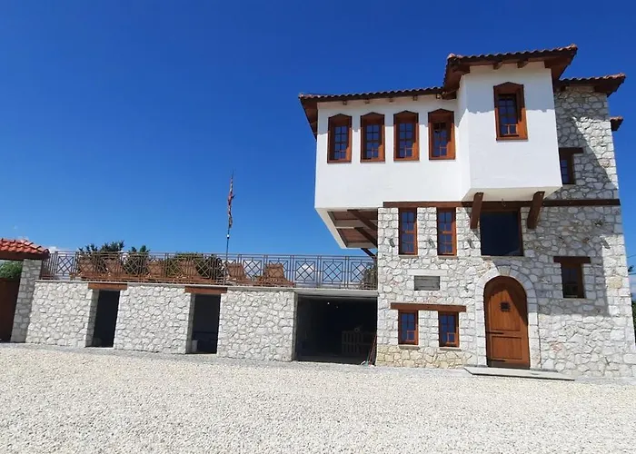 Macedonium Luxury With Big Pool & Fireplace וילה