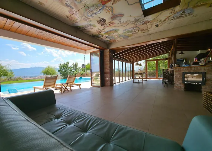 וילה Macedonium Luxury With Big Pool & Fireplace *