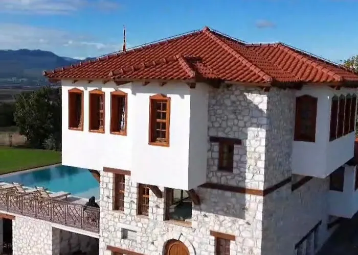 Macedonium Luxury With Big Pool & Fireplace
