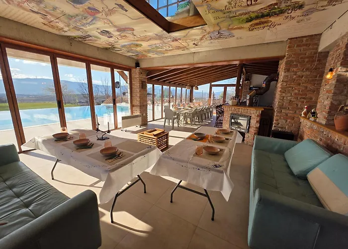 Villa Macedonium Luxury With Big Pool & Fireplace *